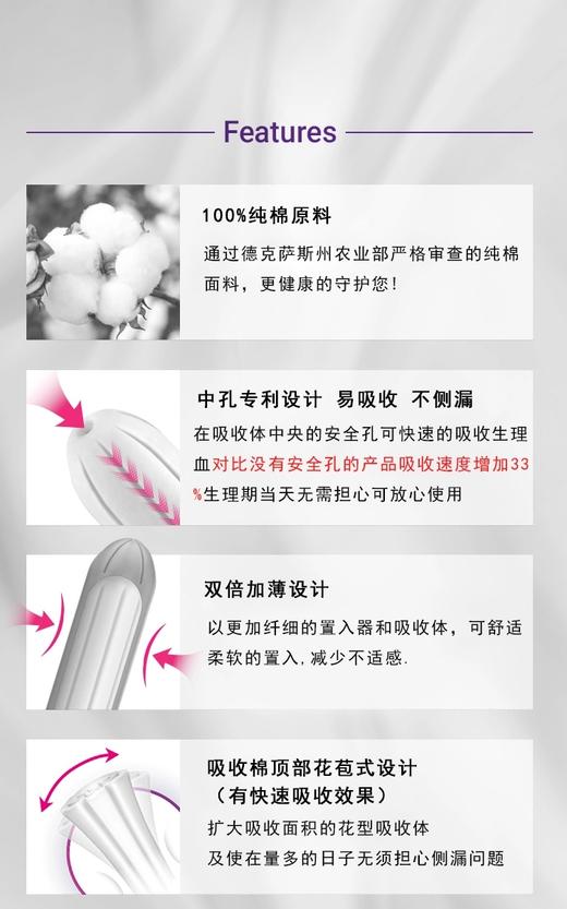 tempo 棉条卫生巾（普通量型）8P【中】   商品图5