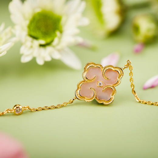 「 如意 」淡粉色母贝手链 商品图5