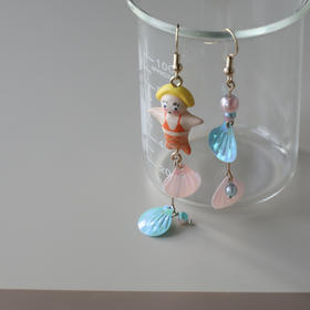 七口『单美人鱼』 ｜手绘手工软陶