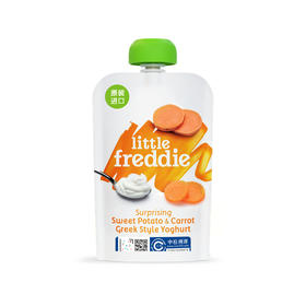 Little Freddie小皮 婴儿宝宝辅食发酵乳苹果胡萝卜甘薯泥 100g*6