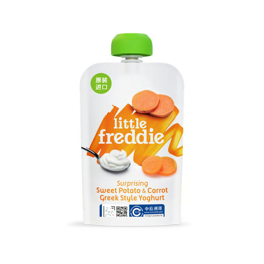 Little Freddie小皮 婴儿宝宝辅食发酵乳苹果胡萝卜甘薯泥 100g*6 商品图0