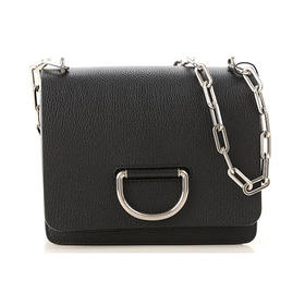 BURBERRY 巴宝莉 女士小号皮革D形环包斜挎单肩包 黑色 4076645 00100