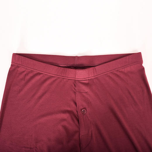 【秒杀品，不退不换】皇家丽美男士保暖单裤轻薄舒适发热贴服紧身莫代尔内衣红色BN8039B 商品图2