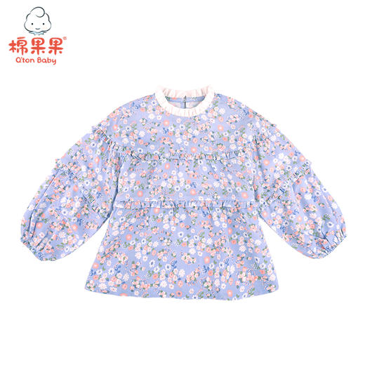 棉果果春秋款女童上衣梭织碎花衬衫M122150221058 商品图1