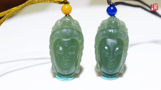 [ 官运亨通 ]  和田碧玉观音吊坠 商品图0