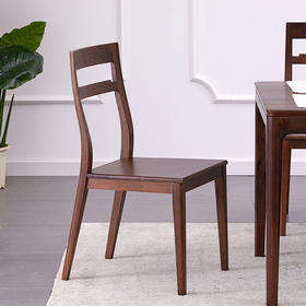 【现代实木风-NJT3203C03餐椅】现代实木/现代简约/餐厅/北美黑胡桃/实木餐椅