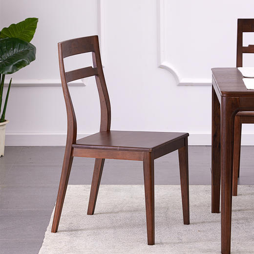 【现代实木风-NJT3203C03餐椅】现代实木/现代简约/餐厅/北美黑胡桃/实木餐椅 商品图0