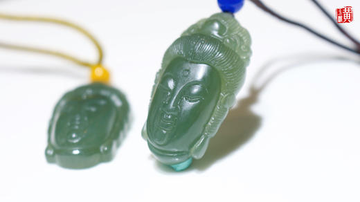 [ 官运亨通 ]  和田碧玉观音吊坠 商品图1
