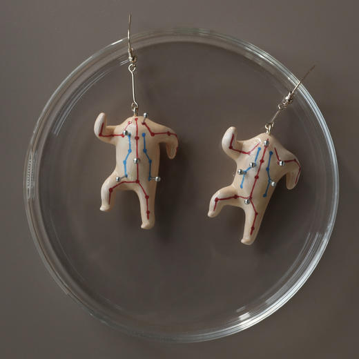 七口『老中医针灸』 ｜手绘黏土软陶耳坠 商品图1