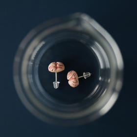 七口『大脑』 ｜手工软陶黏土耳环饰