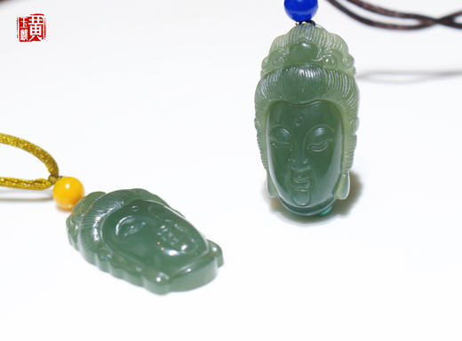[ 官运亨通 ]  和田碧玉观音吊坠 商品图2