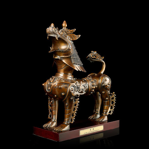 宇达青铜全铜摆件《吼狮》仿复制国礼 家居 装饰 工艺礼品 摆件 商品图3