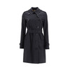 【二】BURBERRY 巴宝莉 女士肯辛顿版型 Trench 中长款束腰风衣 黑色 8027925 A1177 商品缩略图0