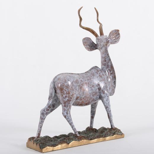 宇达创意礼品仿复制国礼吉祥家居铜摆件 《吉祥羚》铜像办公室 商品图1