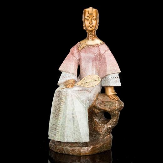 宇达青铜文化 限量99版 青铜雕塑艺术品 《清心》 作者：简锡昭  高40cm 商品图1