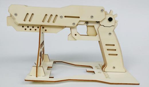 【我做的】木质拼装橡皮筋手枪 商品图0