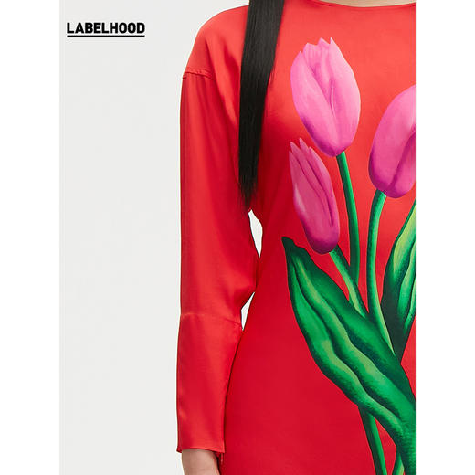 【SAMUEL GUI YANG×LABELHOOD】蕾虎合作东方印花连衣裙 商品图3