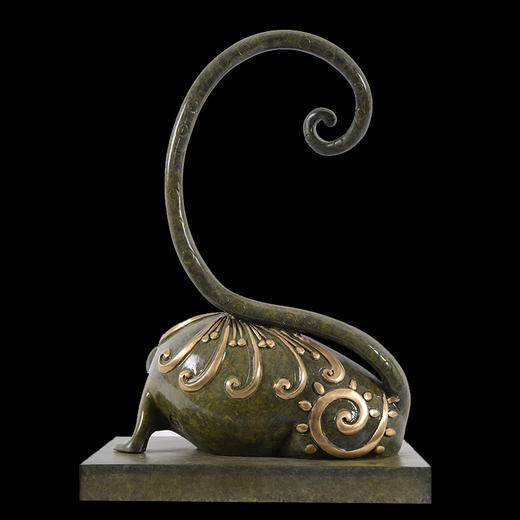 宇达青铜全铜鼠摆件《鼠兆丰年》鼠年 家居 艺术装饰摆件  高39cm 商品图3