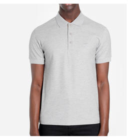 【一】BURBERRY 巴宝莉 男士 Monogram Motif TB专属标识刺绣棉质珠地布 Polo 衫 灰色 8014006 A2142