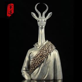 宇达青铜摆件 毛锎作品《高等动物之藏羚羊》限量12件 艺术摆件  高49cm