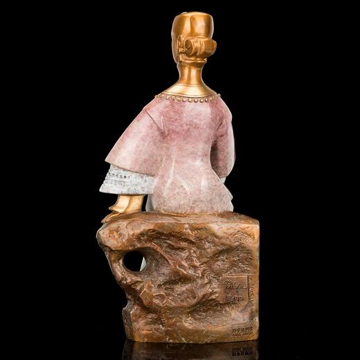 宇达青铜文化 限量99版 青铜雕塑艺术品 《清心》 作者：简锡昭  高40cm 商品图2