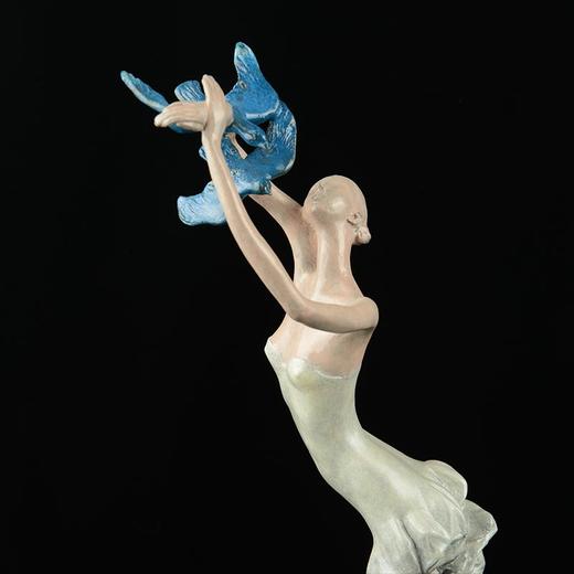 宇达青铜摆件 思维作品《幸福的预兆》限量8版 艺术装饰摆件  高66.3cm 商品图4