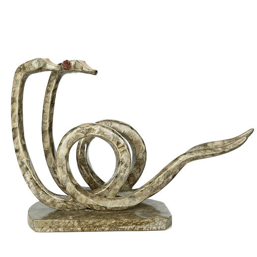 宇达青铜全铜蛇摆件《团团圆圆》十二生肖 创意装饰 家居工艺摆件  高30.8cm 商品图1