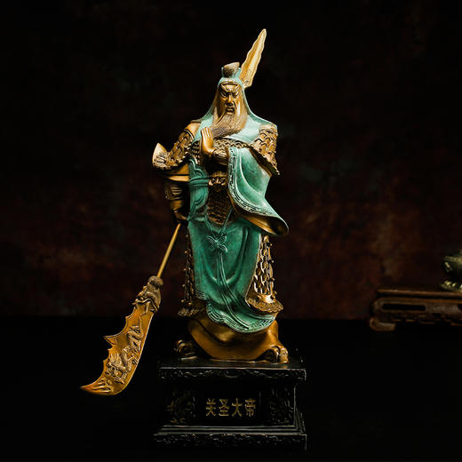 宇达青铜全铜摆件《关圣大帝》铜工艺品 创意 关公  家居装饰摆件 商品图2