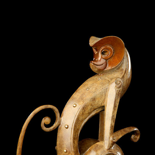 宇达青铜摆件 十二生肖猴《灵猴神通》创意装饰 家居工艺摆件 商品图4