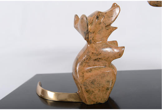宇达青铜全铜鼠摆件《家和万事兴》鼠年 家居 艺术装饰摆件  高28.7cm 商品图3