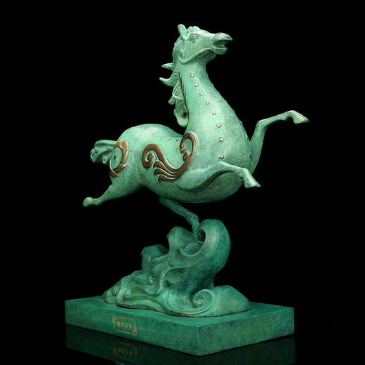 宇达青铜全铜马摆件《鹏程万里》家居工艺品 装饰品礼品 客厅摆件  高35.3cm 商品图3