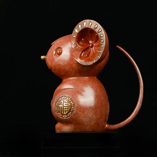 宇达青铜全铜鼠摆件《属你幸福》鼠年新品 家居 艺术装饰摆件  高27.7cm 商品图3
