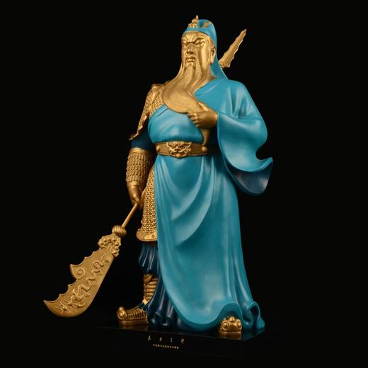 宇达青铜创意礼品家居办公室摆件《东方之神》彩绘关公铜像63.5cm 商品图2