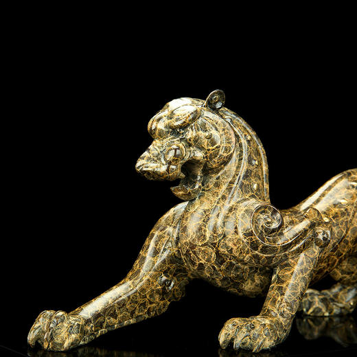 宇达青铜摆件 十二生肖虎《威虎撼山》家居 饰品 工艺摆件  高17cm 商品图4