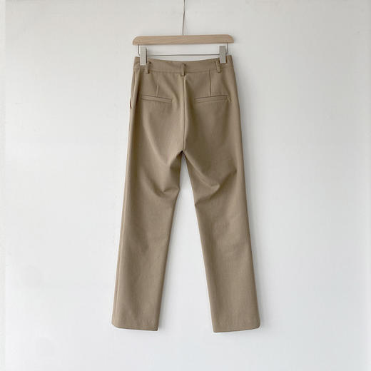 “新晋神裤” 卡其色高腰休闲直筒九分西裤 商品图7