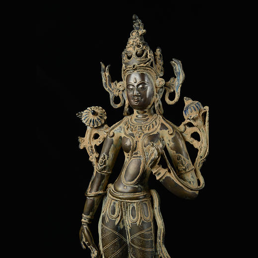 宇达青铜全铜摆件《铜莲花手观音立像》佛像 家居 装饰 工艺礼品 商品图4