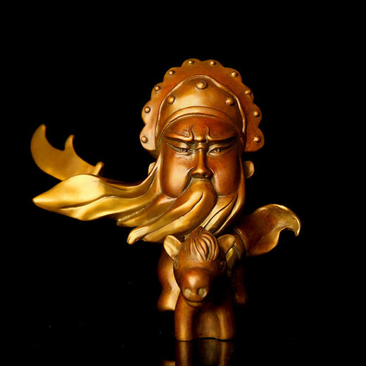 宇达青铜全铜摆件《卡通关公 萌化众生》创意 公仔 工艺饰品摆件 商品图3