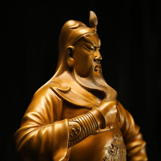 宇达青铜全铜摆件《关圣》铜工艺品 创意 关公礼品  家居装饰摆件 商品图3