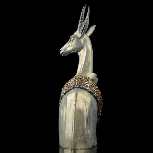 宇达青铜摆件 毛锎作品《高等动物之藏羚羊》限量12件 艺术摆件  高49cm 商品图3