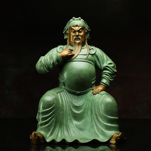 宇达青铜全铜摆件《威灵震叠》铜工艺品 关公礼品 家居装饰摆件 商品图2
