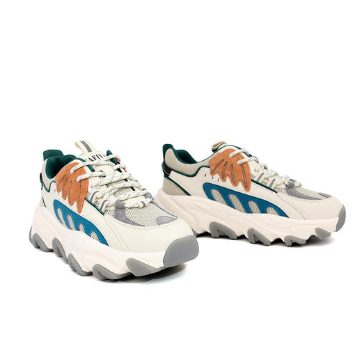 Safiya索菲娅森系枫叶老爹鞋2021真皮小虎牙运动鞋SF11112262 商品图6