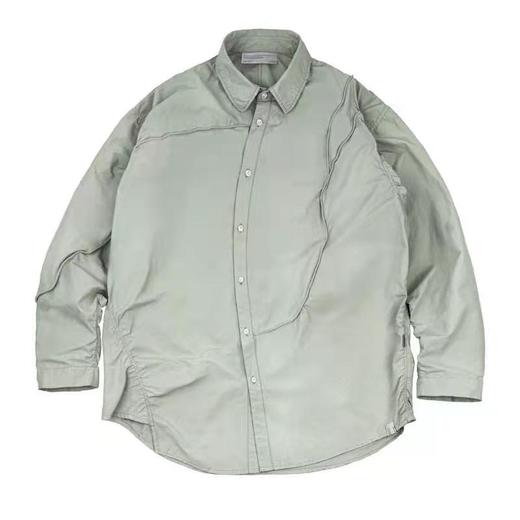 ATTEMPT 21SS-SHI0203 路径起皱长袖衬衫 商品图2