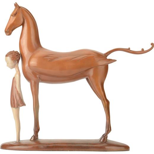 宇达青铜文化  名家青铜艺术品《以梦为马~似水》 作者：俞科  长33.2cm 商品图1