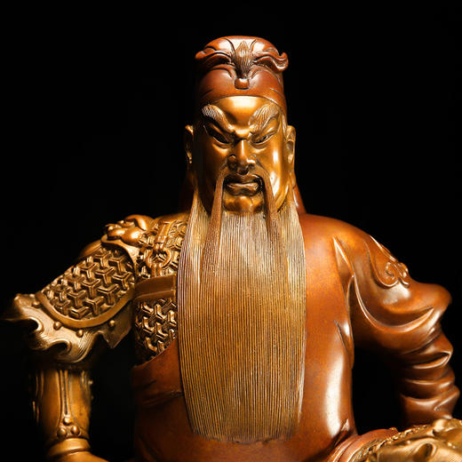 宇达青铜全铜摆件《文德武威》铜工艺品 关公礼品  家居装饰摆件 商品图4