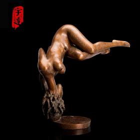 宇达青铜文化 限量99版 青铜雕塑艺术品《妞》 作者：魏小明  高40cm