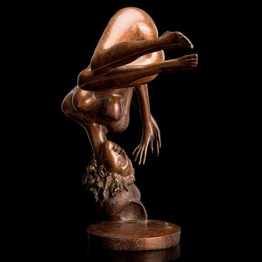 宇达青铜文化 限量99版 青铜雕塑艺术品《妞》 作者：魏小明  高40cm 商品图3