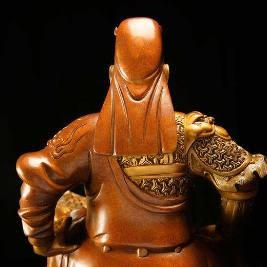 宇达青铜全铜摆件《文德武威》铜工艺品 关公礼品  家居装饰摆件 商品图3