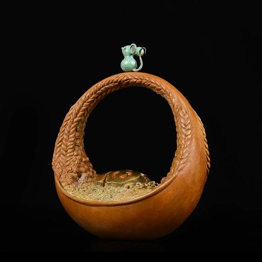 宇达青铜全铜鼠摆件《数你有福》鼠年新品 家居 艺术装饰摆件  高22cm 商品图4
