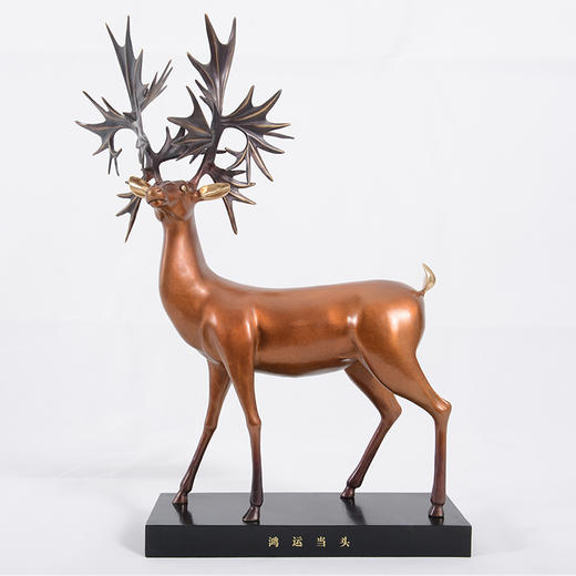 宇达青铜全铜摆件《鸿运当头》创意礼品 工艺品 家居摆件  高51cm 商品图0