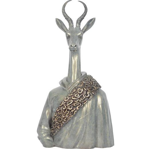 宇达青铜摆件 毛锎作品《高等动物之藏羚羊》限量12件 艺术摆件  高49cm 商品图1